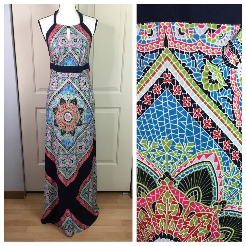 Allen B. by Allen Schwartz Mosaic Maxi Dress Sz 6